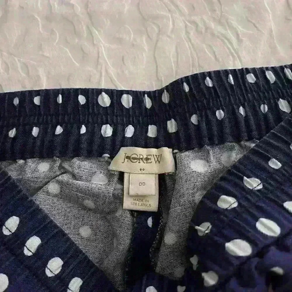 J. crew elastic blue polka dot shorts - Picture 3 of 4